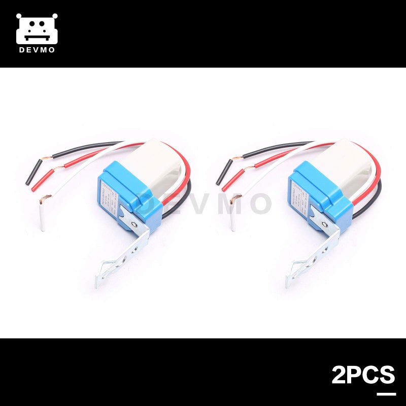 DEVMO 2PCS مستشعر ضوء الشارع التلقائي على/off AC DC 12V مفتاح فوتوسويتش - Image 1